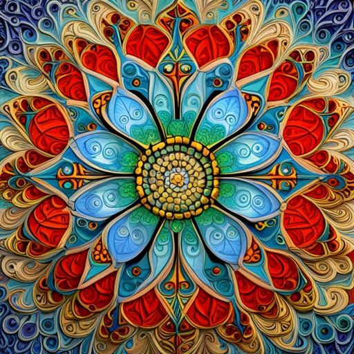 Intricate Filigree Mandala Design