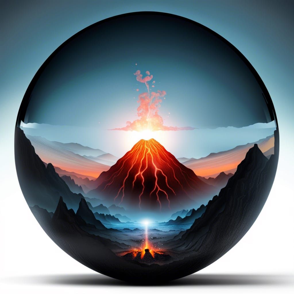 Volcanic Hellscape Reflected in Crystal Ball