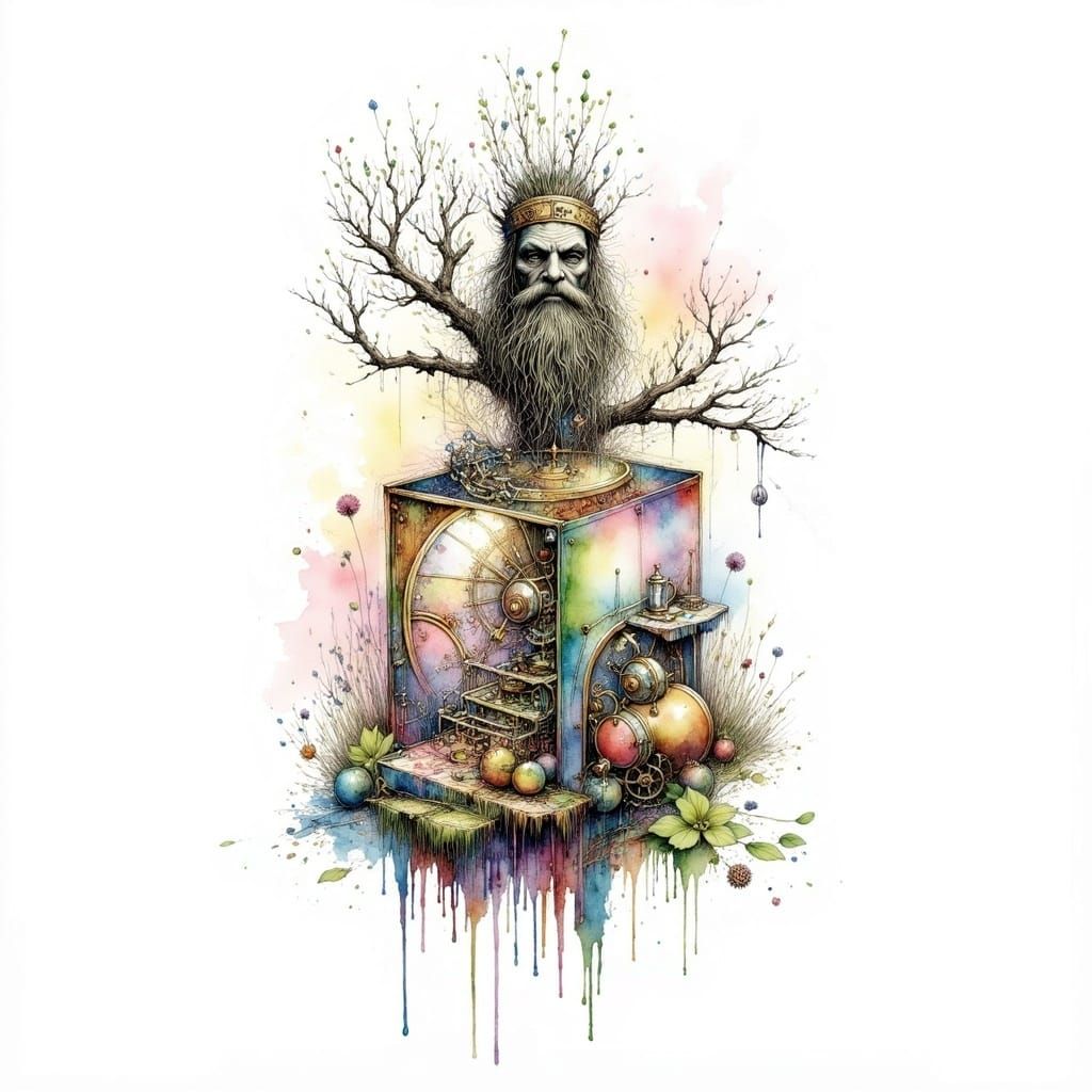 Regal Treebeard Merges with Clockwork Machinery in Dreamlike...