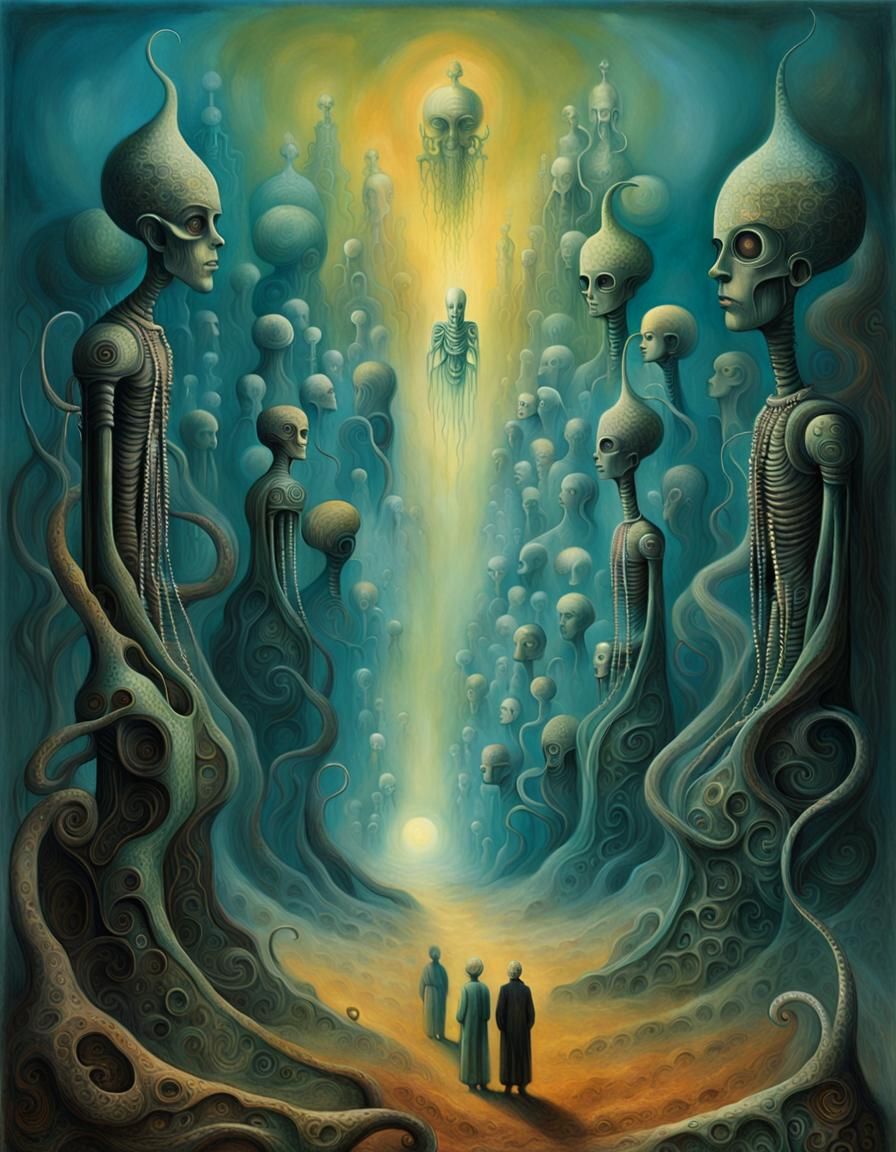 Surreal Archetypes in Dreamlike Biomechanical Landscape