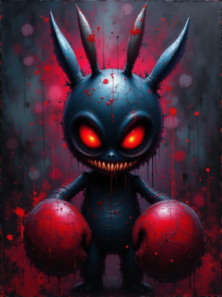 Menacing Machop: Pop-Art Horror in Biomechanical Style