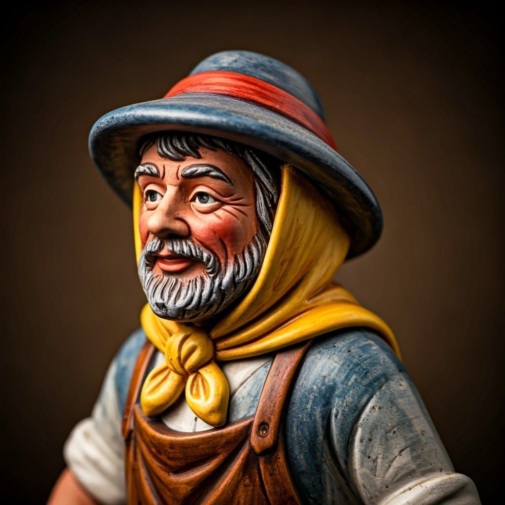 Rustic Provençal Miller in Hyper-Realistic Clay