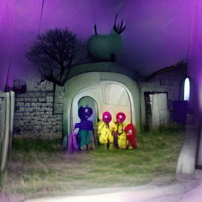 Creepy Teletubbies Generated by AI