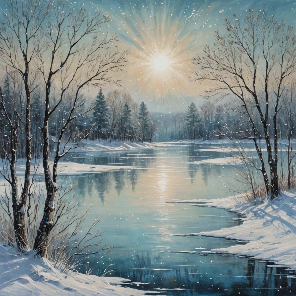 Frozen Wonderland in Ethereal Hues