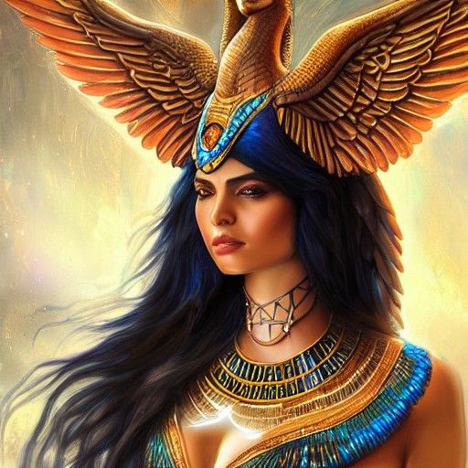 Ethereal Egyptian Goddess Isis Fantasy Portrait