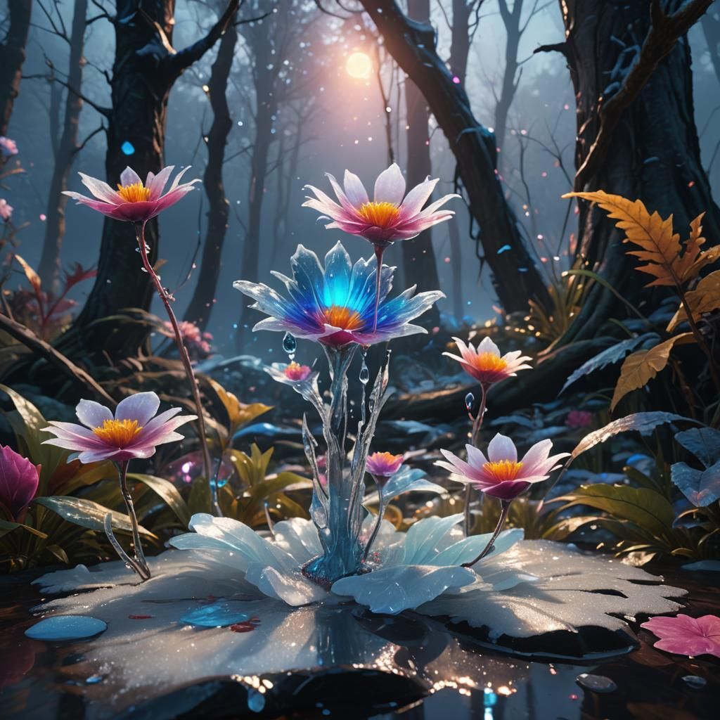 Frozen Flower in Wax: Alien Mystical Forest