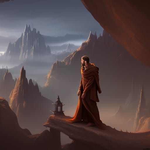 Desert Sage: Matte Painting in Fantasy Style