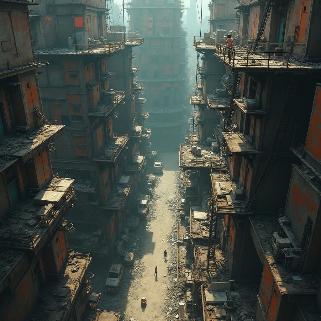 A view on "the Barrens" /cyberpunk slum district