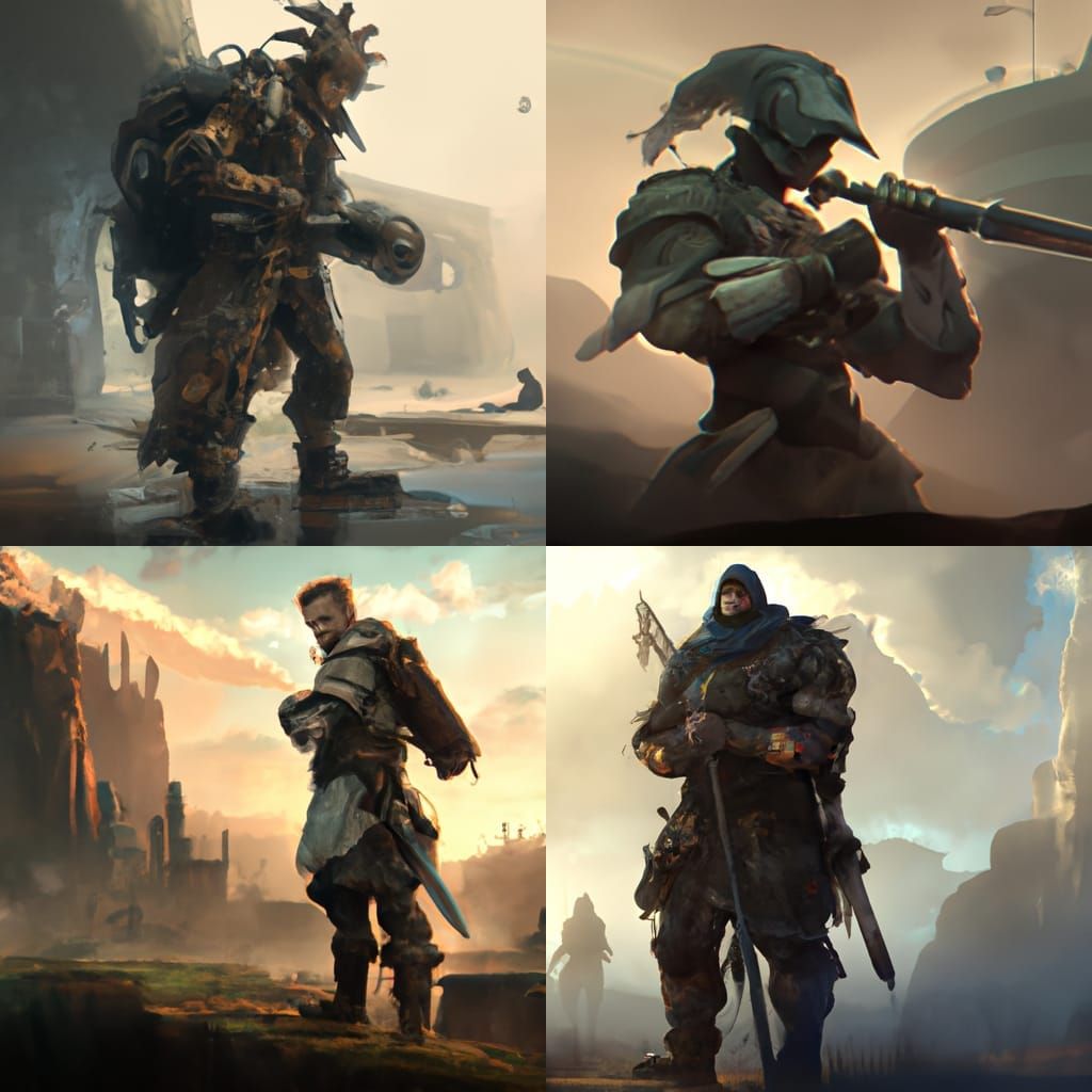 Soldier in War: Dark Fantasy Concept Art