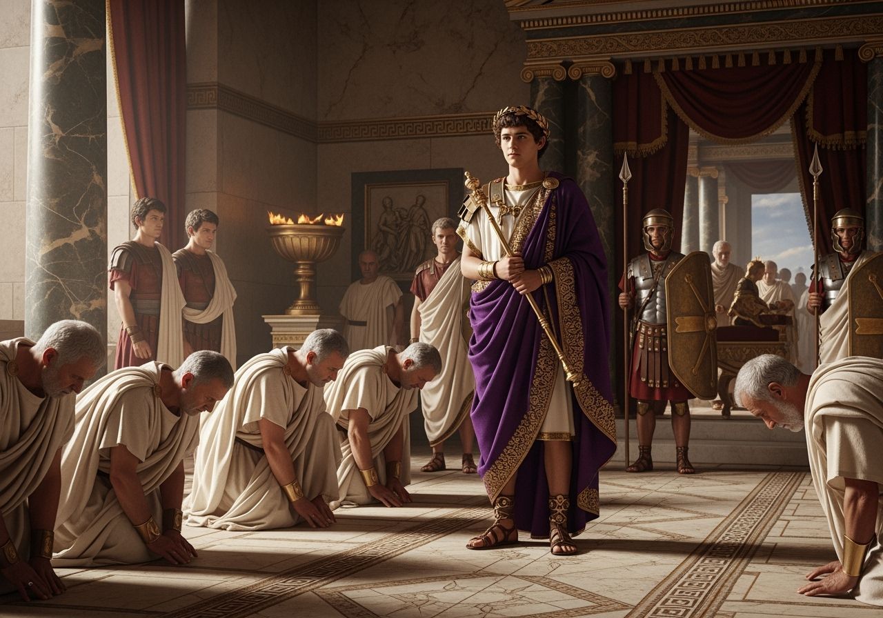 Emperor Nero in Lavish Roman Palace