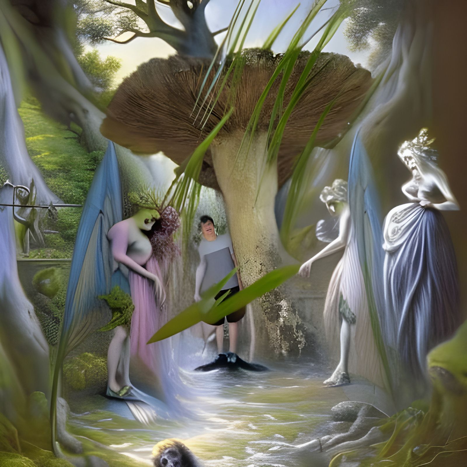 Fairies in a Dark Gothic Horror Scene