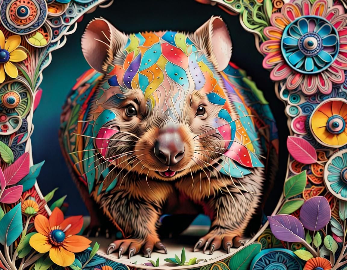 Decoupage Wombat