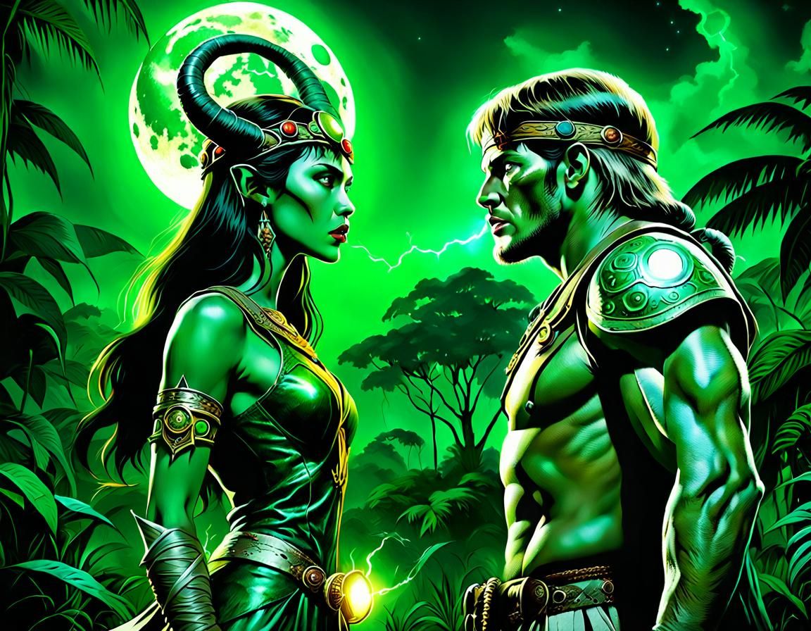 Indiana Jones comes face to face with a beautiful demoness p...