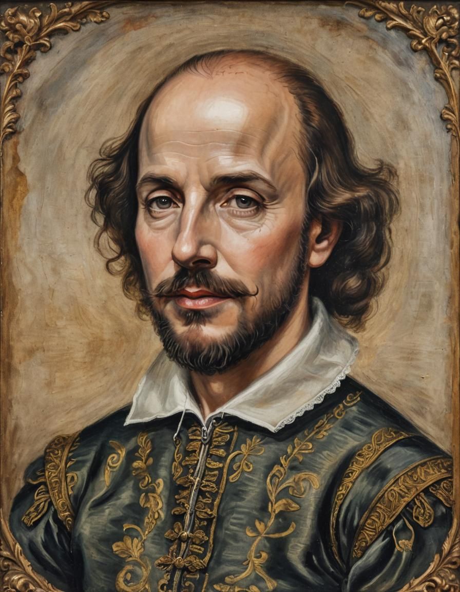 Baroque Portrait of William Shakespeare in Oil