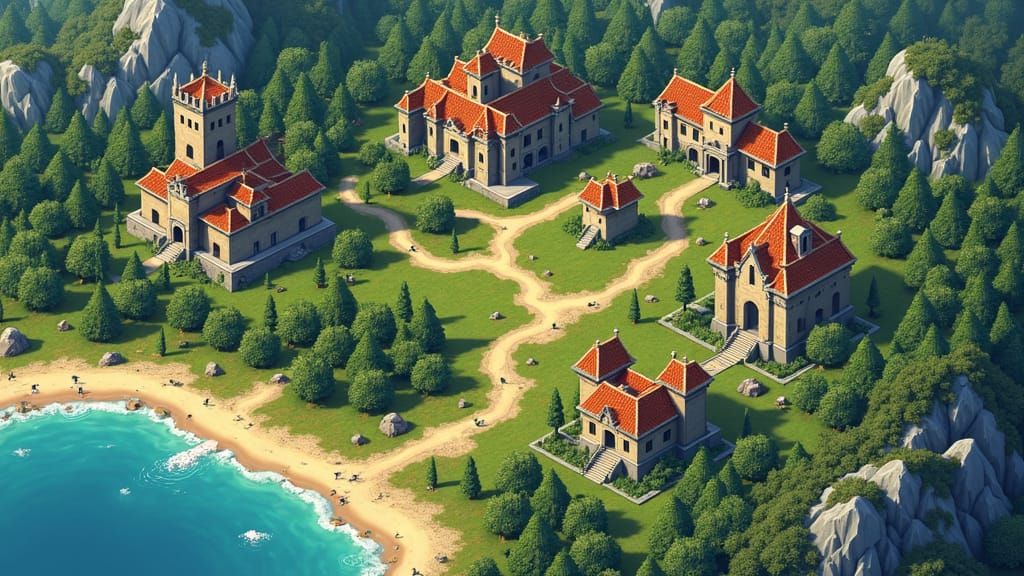 Detailed Pixel Art Tileset for Hex-Based Game