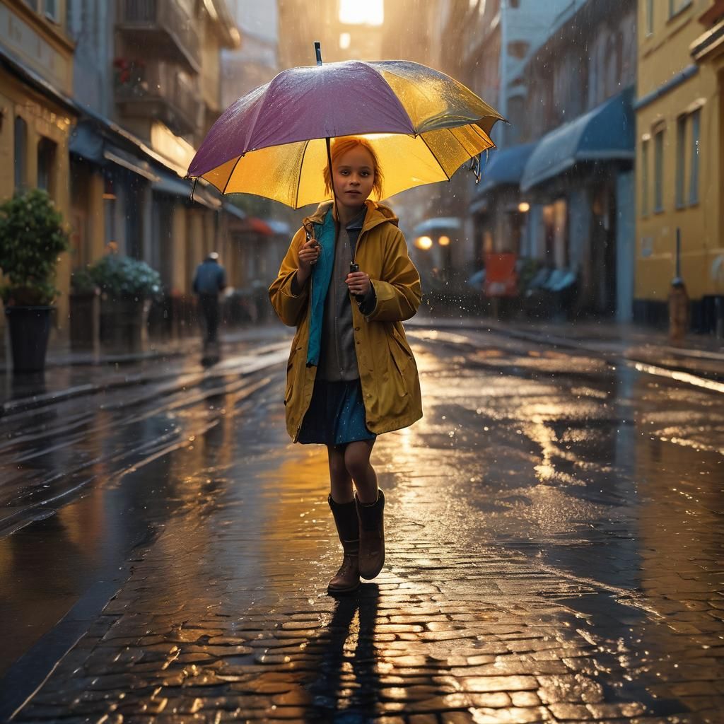Little Girl In the Rain
