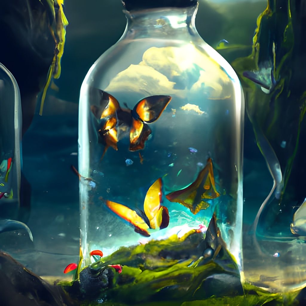 Butterflies in a Bottle: Dark Fantasy Concept Art