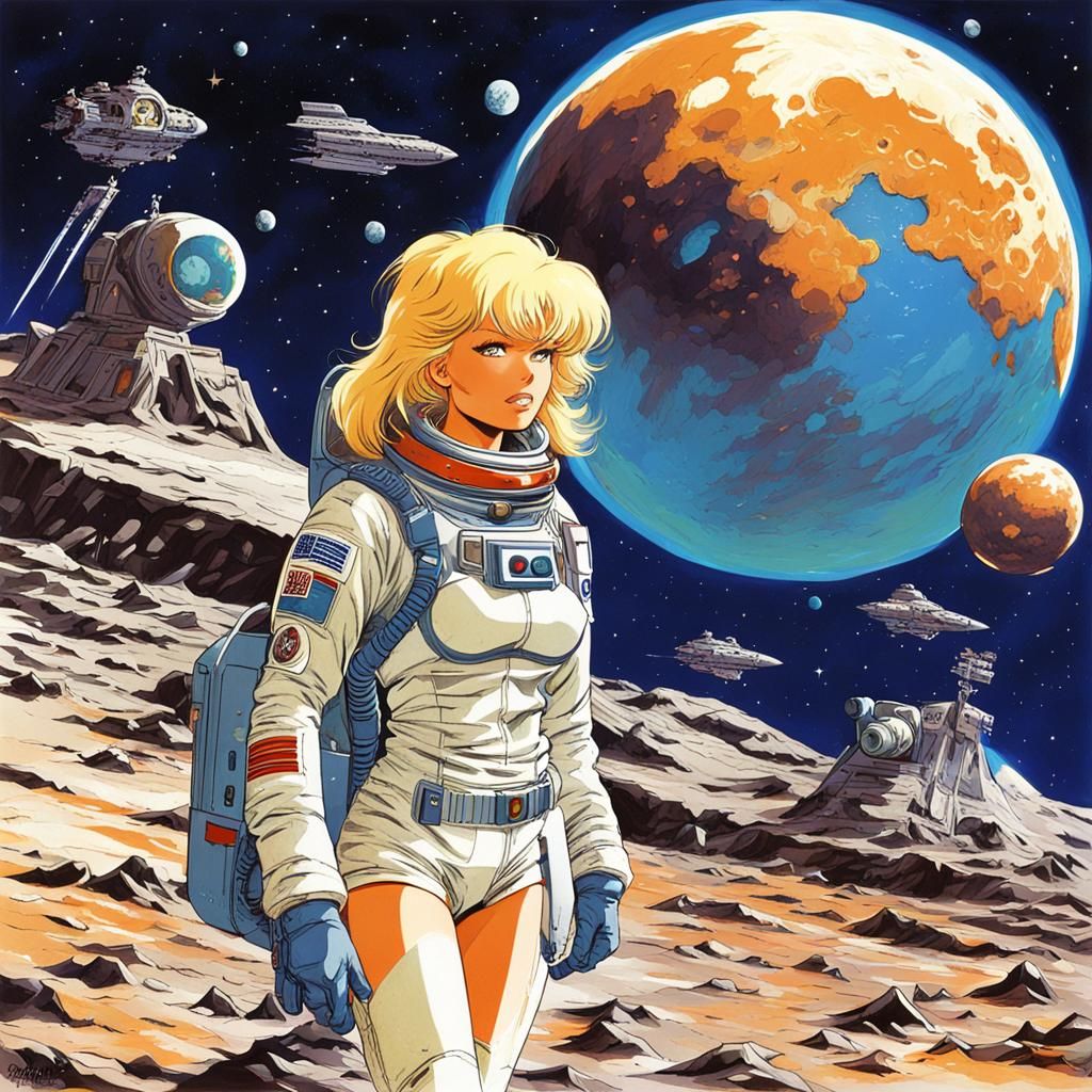 Pamela Anderson as Anime Astronaut on Alien Moon