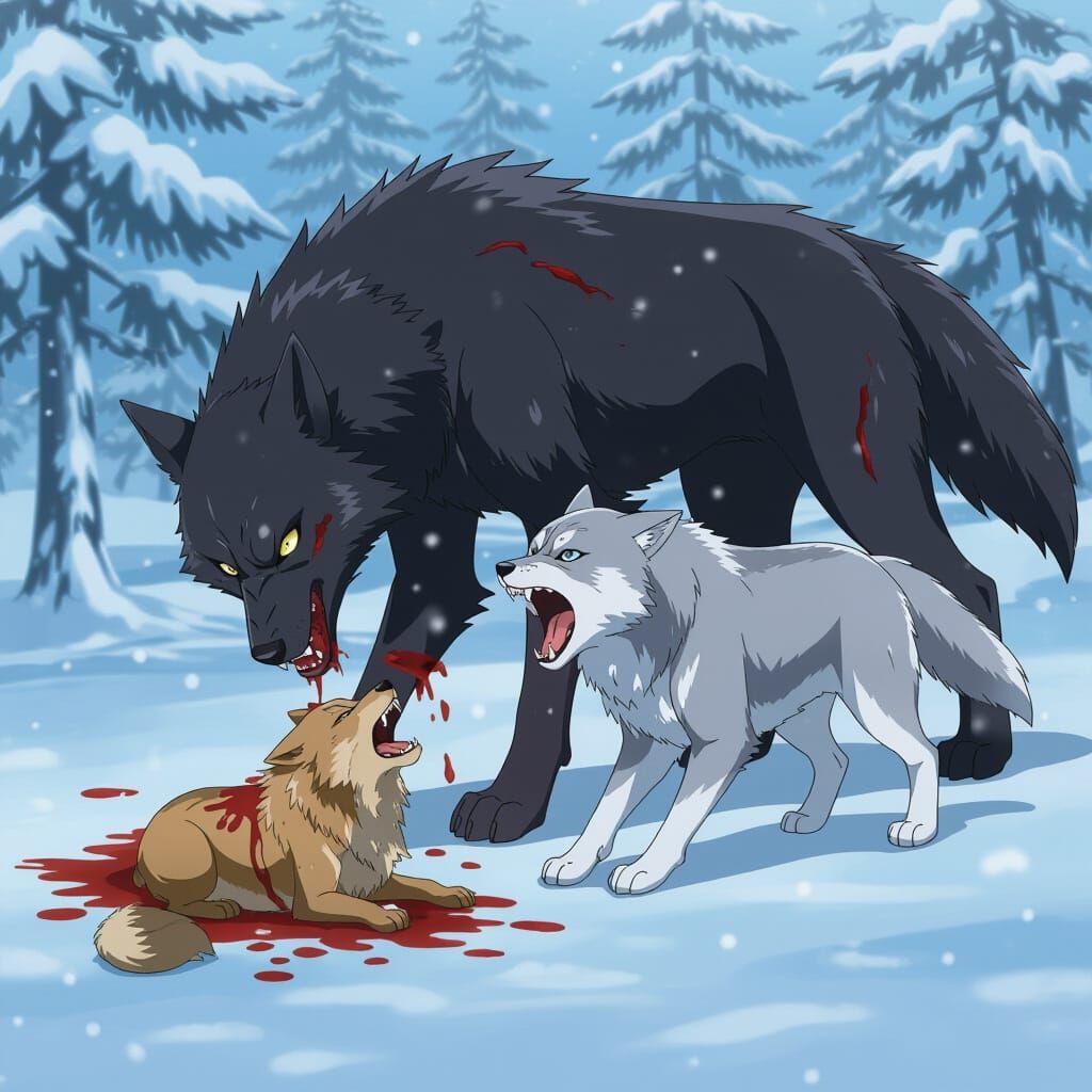 Black Wolf Anime Attack Scene