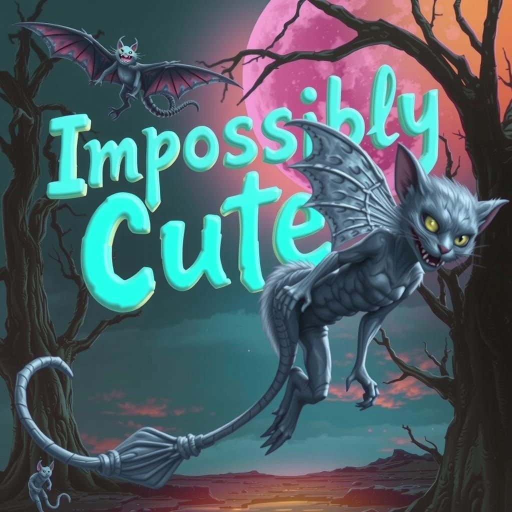 Ethereal Moonlit Scene with Dragon and Scorpion