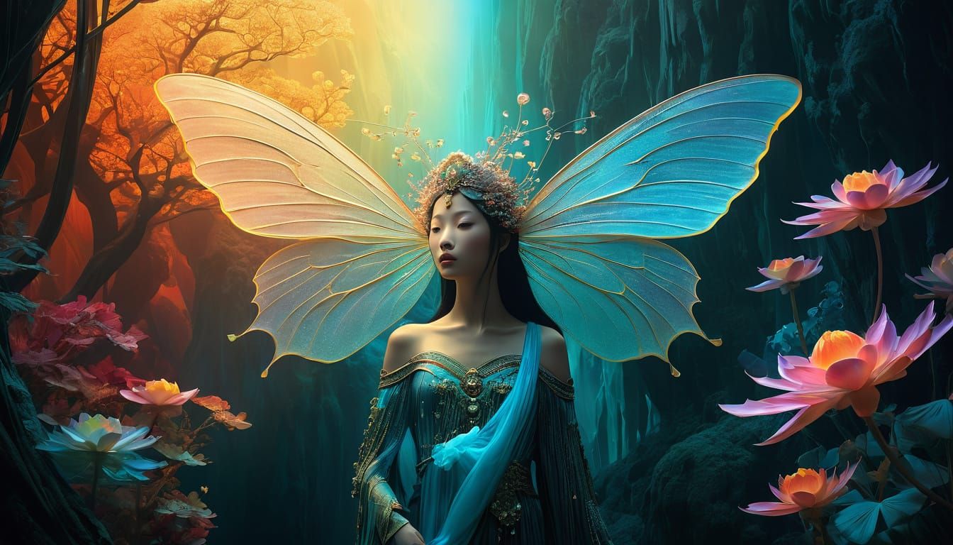 Ethereal Fantasy Art with Volumetric Lighting