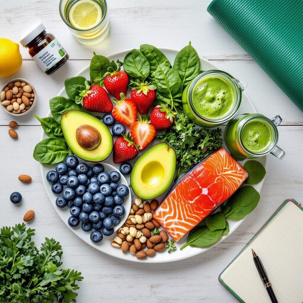 Skin-Healthy Foods Flat Lay Still Life