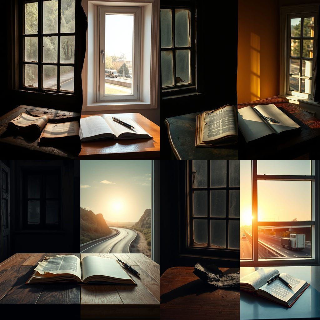 Contrasting Scenes of Renewal and Nostalgia in Double Exposu...