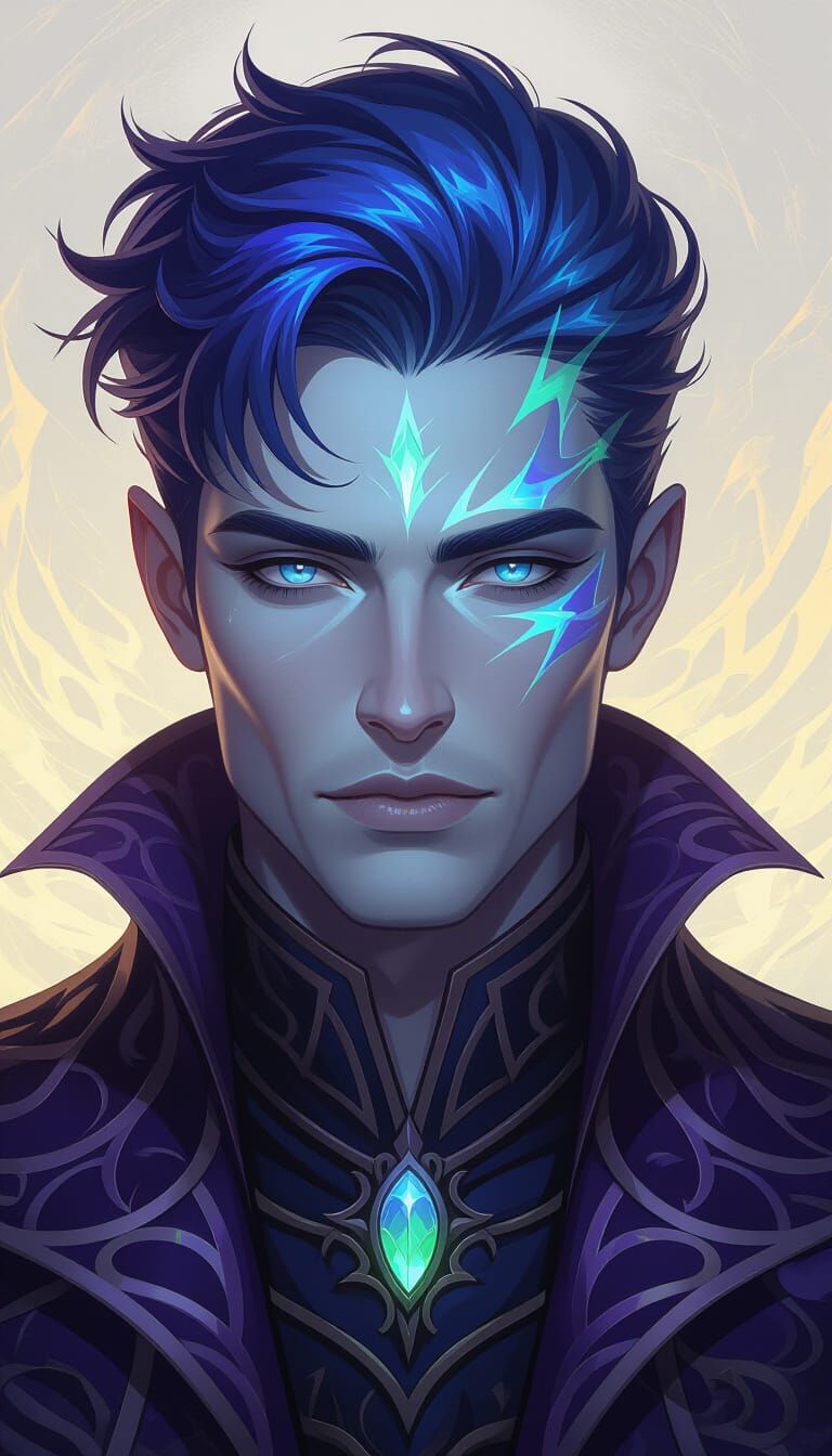 Ethereal God-Prince of Shapeshifters in Dark Fantasy Art