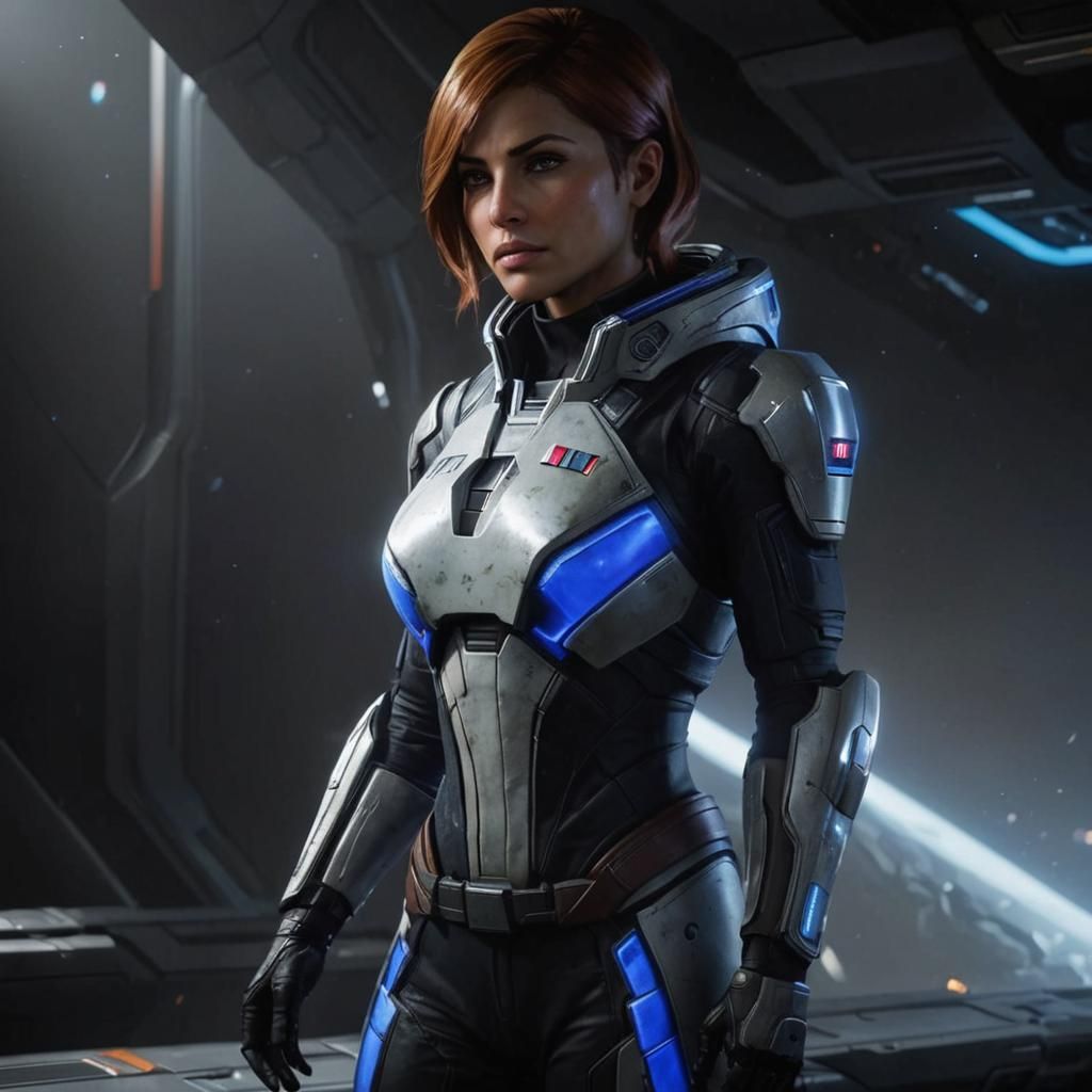 Sara Ryder Portrait in Hyperdetailed Digital Art Style