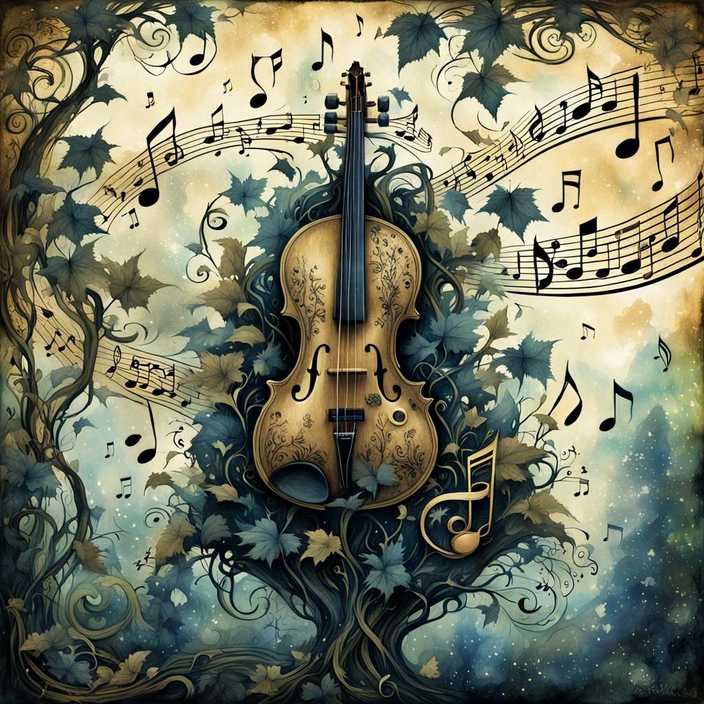 Mystical Forest: Whimsical Ink Fantasy Art