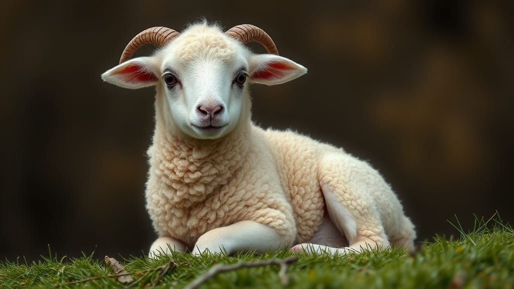 AI Generated Image of a Nervous Lamb