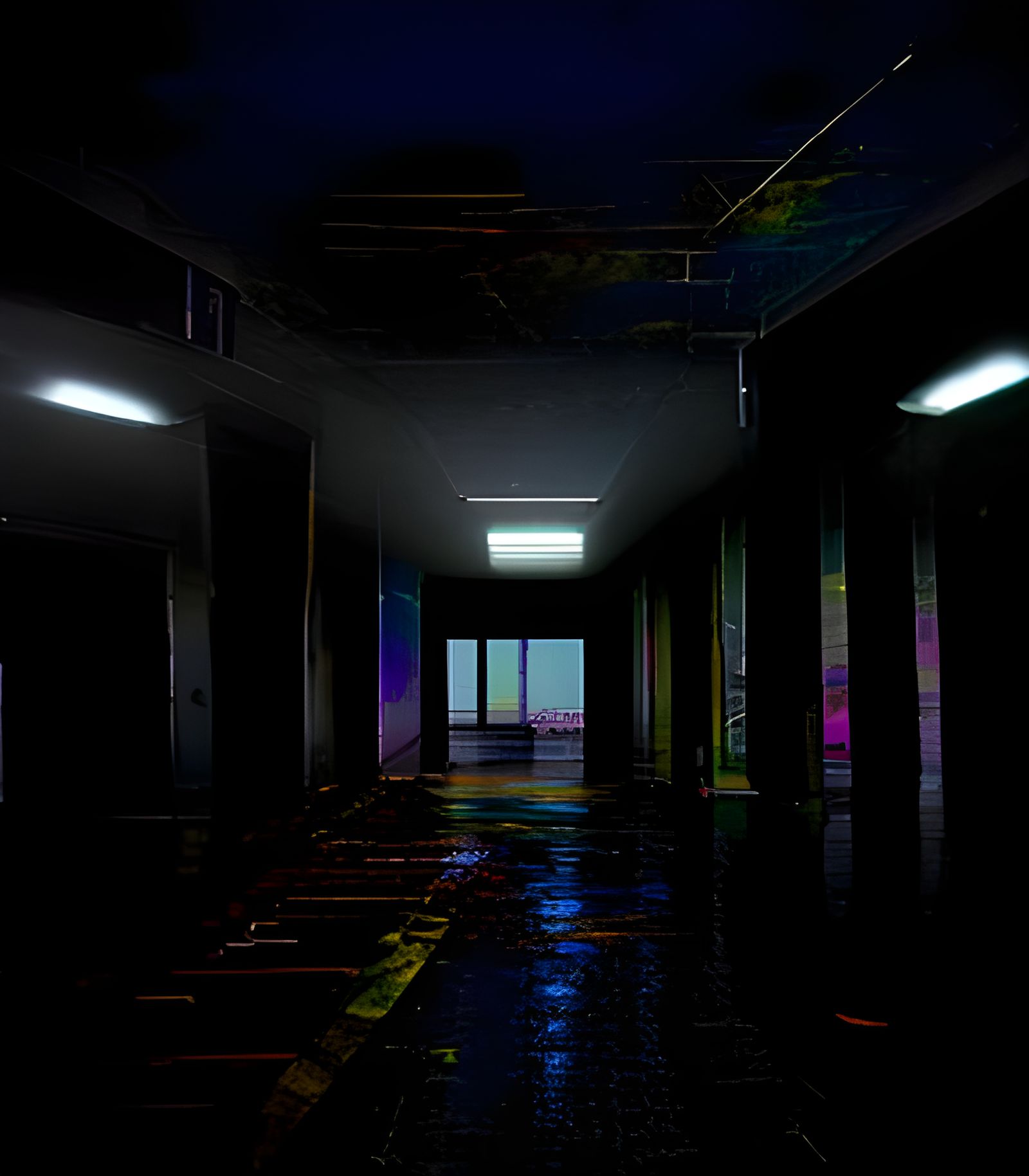 Eerie Radioactive Decay in Infinite Liminal Space