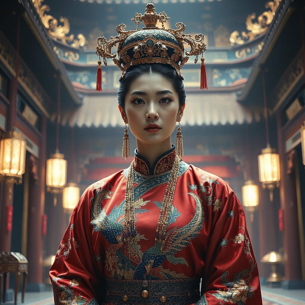 Ming Dynasty Princess in Opulent Palace Splendor