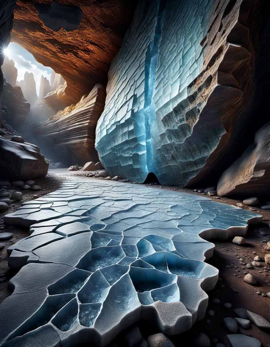 Ancient Ice Age Map in Neolithic Cave