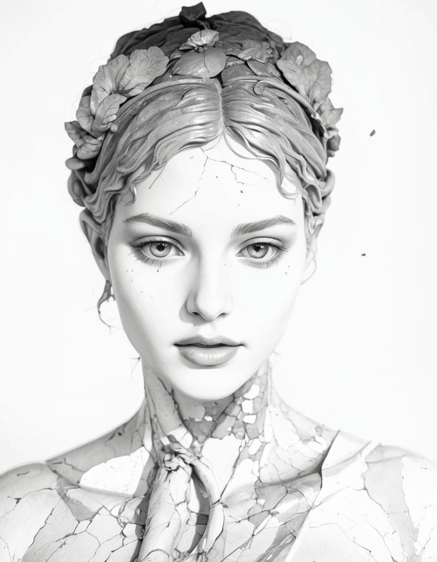 Young Venus Statue in Photo-Surrealism Style