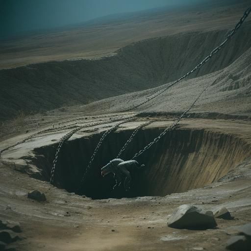 Dramatic Devil Falls into Bottomless Pit