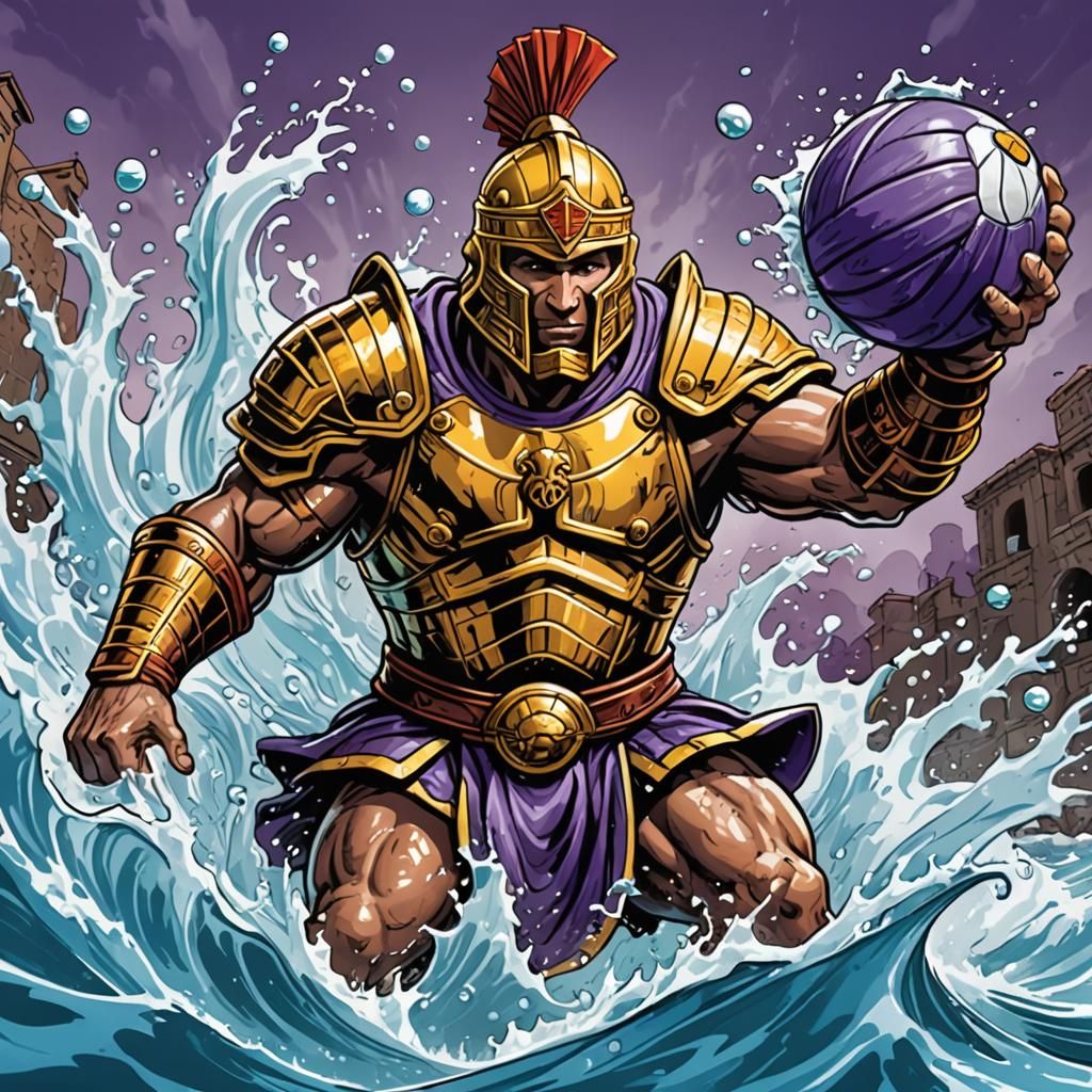 Roman Warrior Water Polo Team Logo