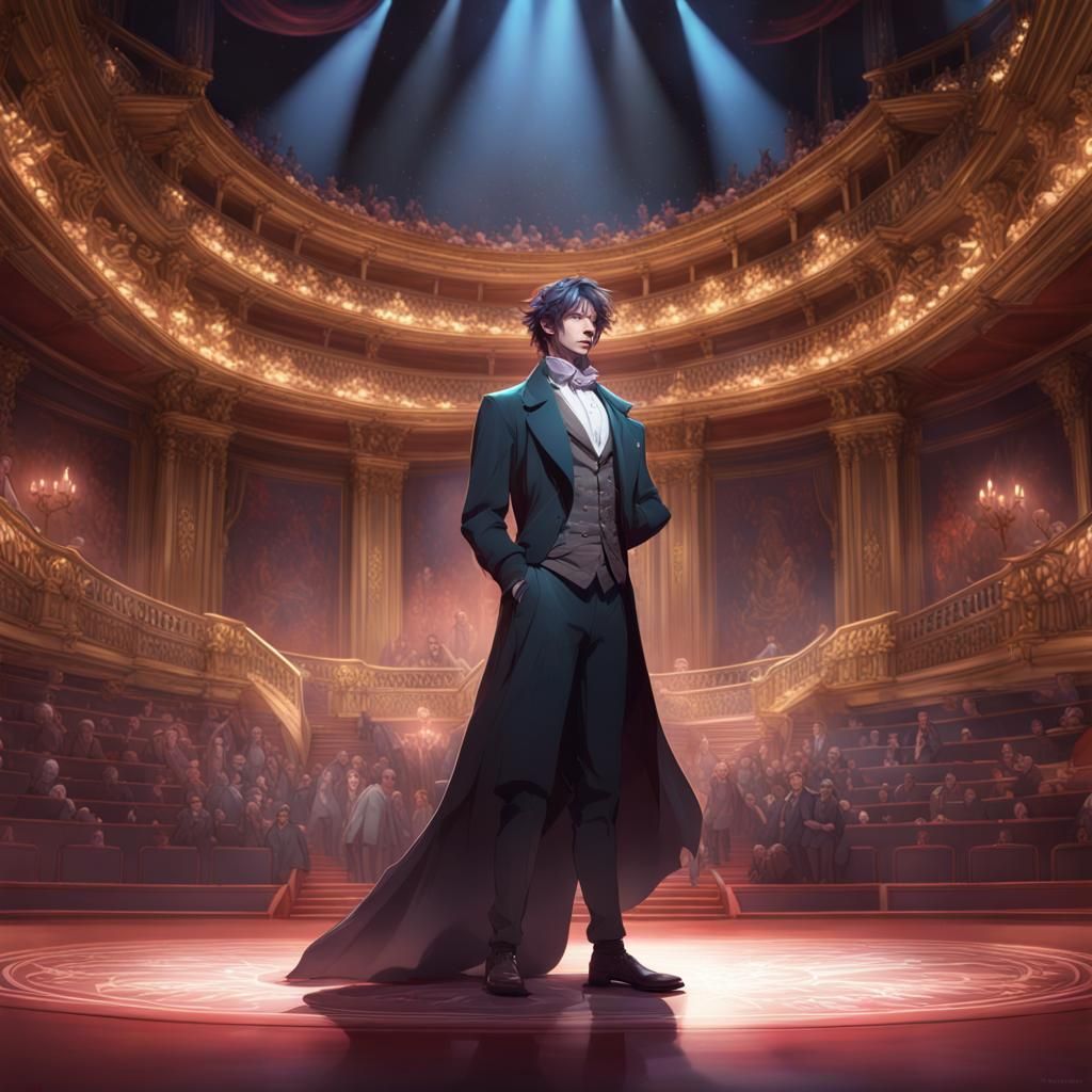 Opera Singer Portrait in Anime Art Style