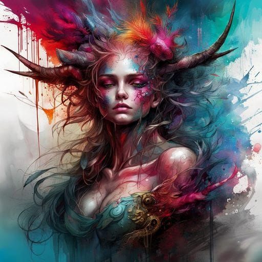 Vibrant Hell's Paradise Digital Painting