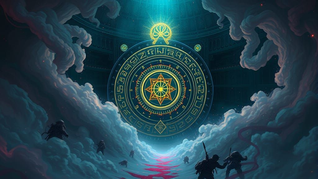 Mystical Portal in Dreamlike Expanse, Anime JRPG Style