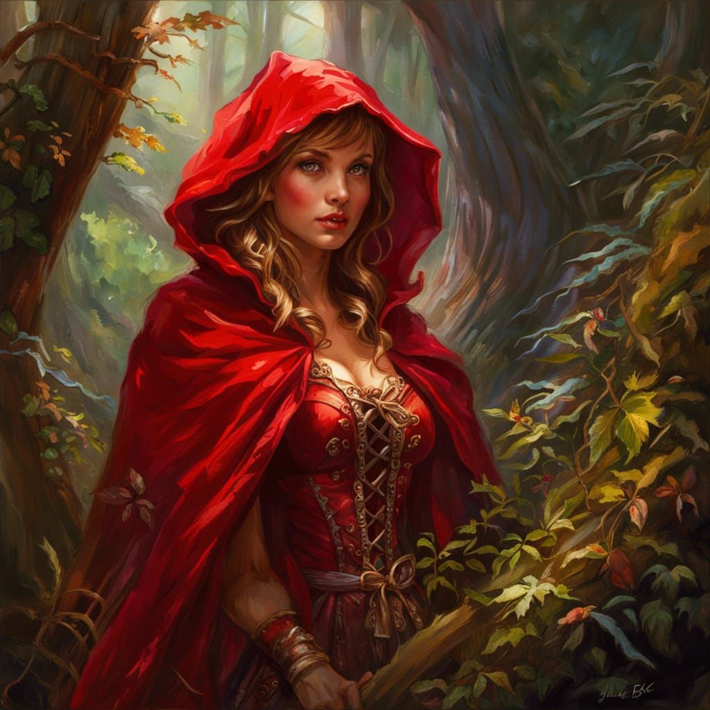 Little Red Riding Hood in the Forest