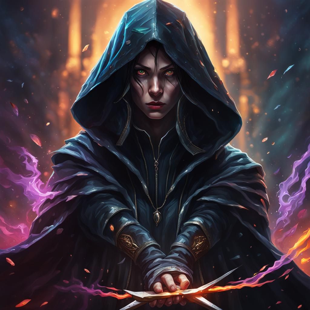 mysterious female dark assassin