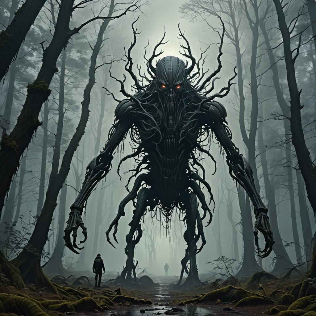 Eerie SCP Monster Emerges in Mystical Forest
