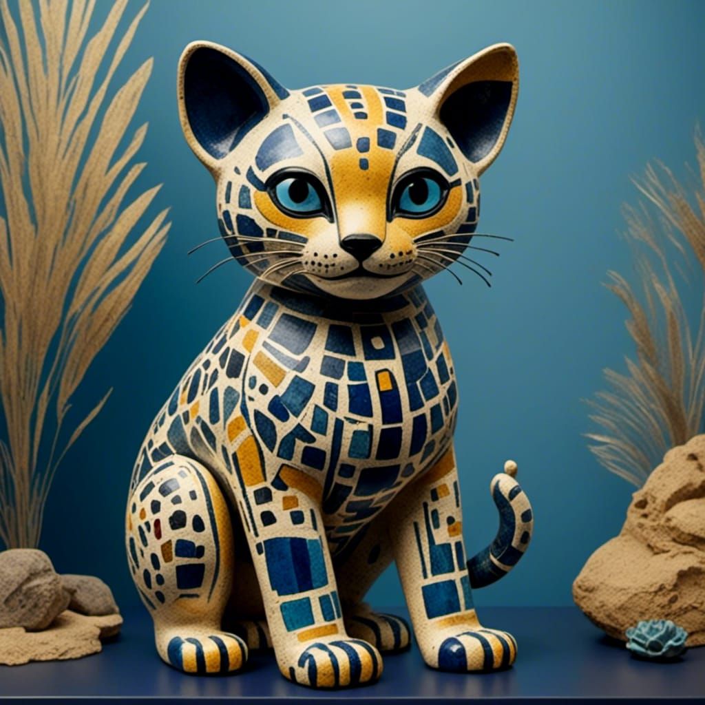 Abstract Glass Dolls in Art Brut Style