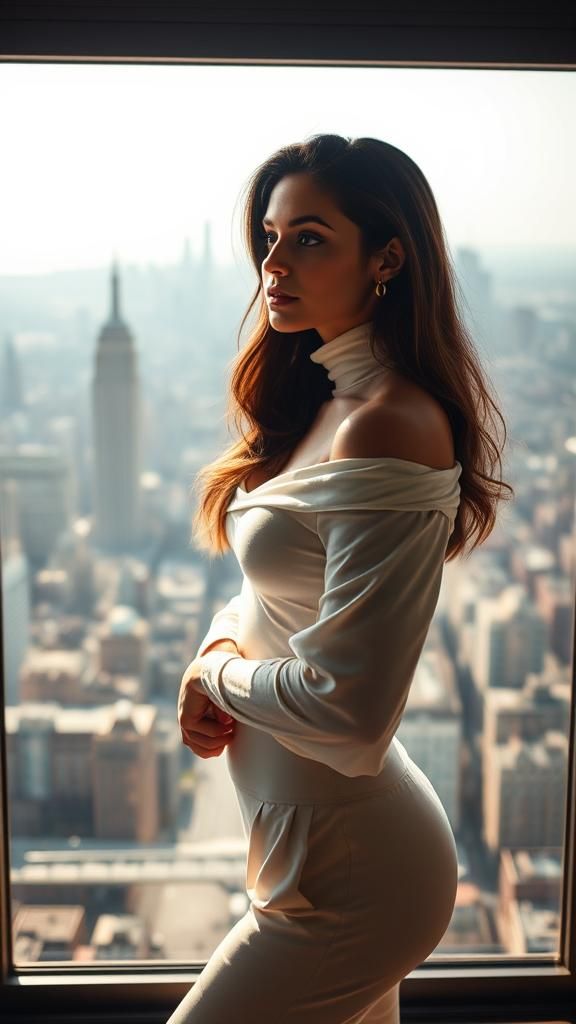 Morena Baccarin Cityscape Portrait