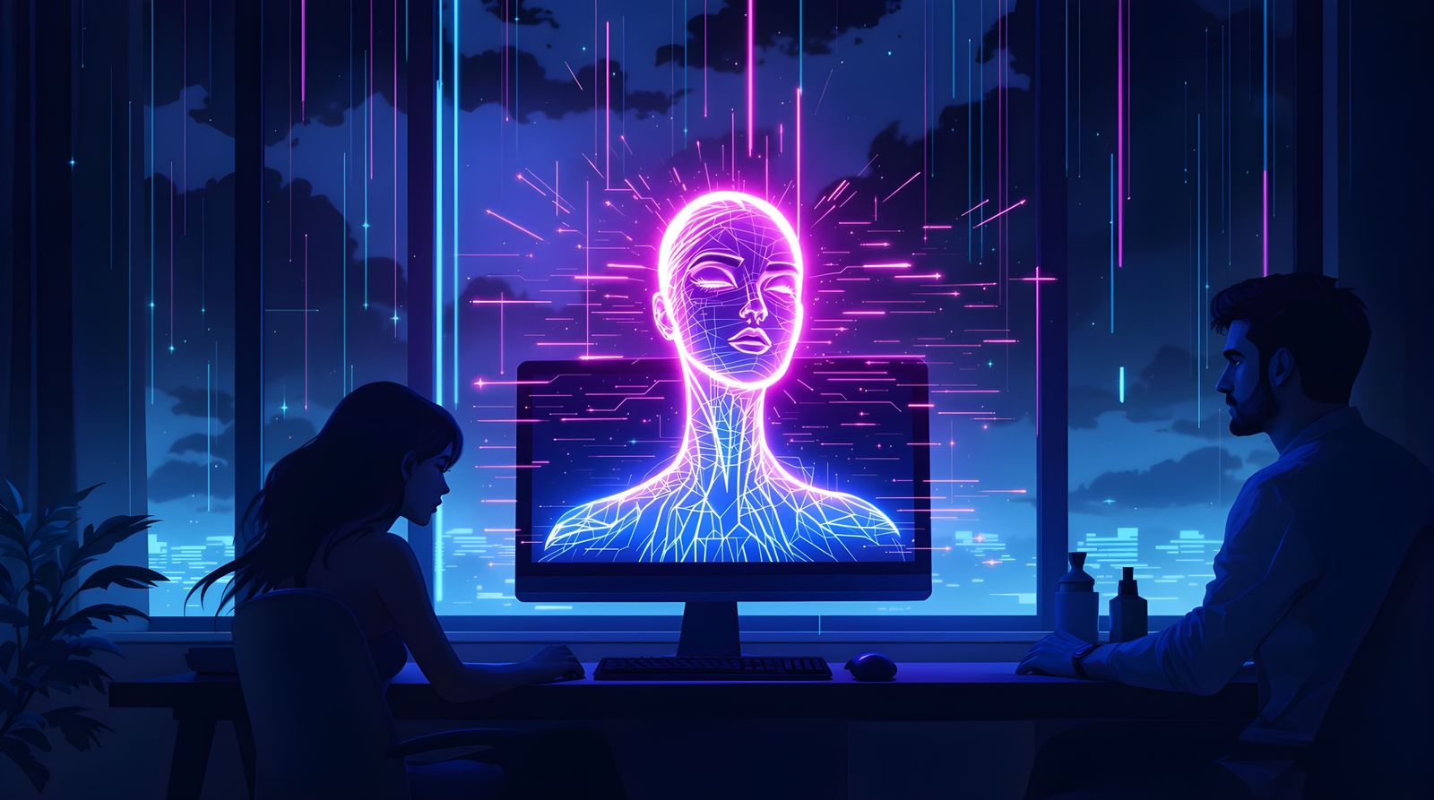 Midnight Interface: Office Dreamscapes