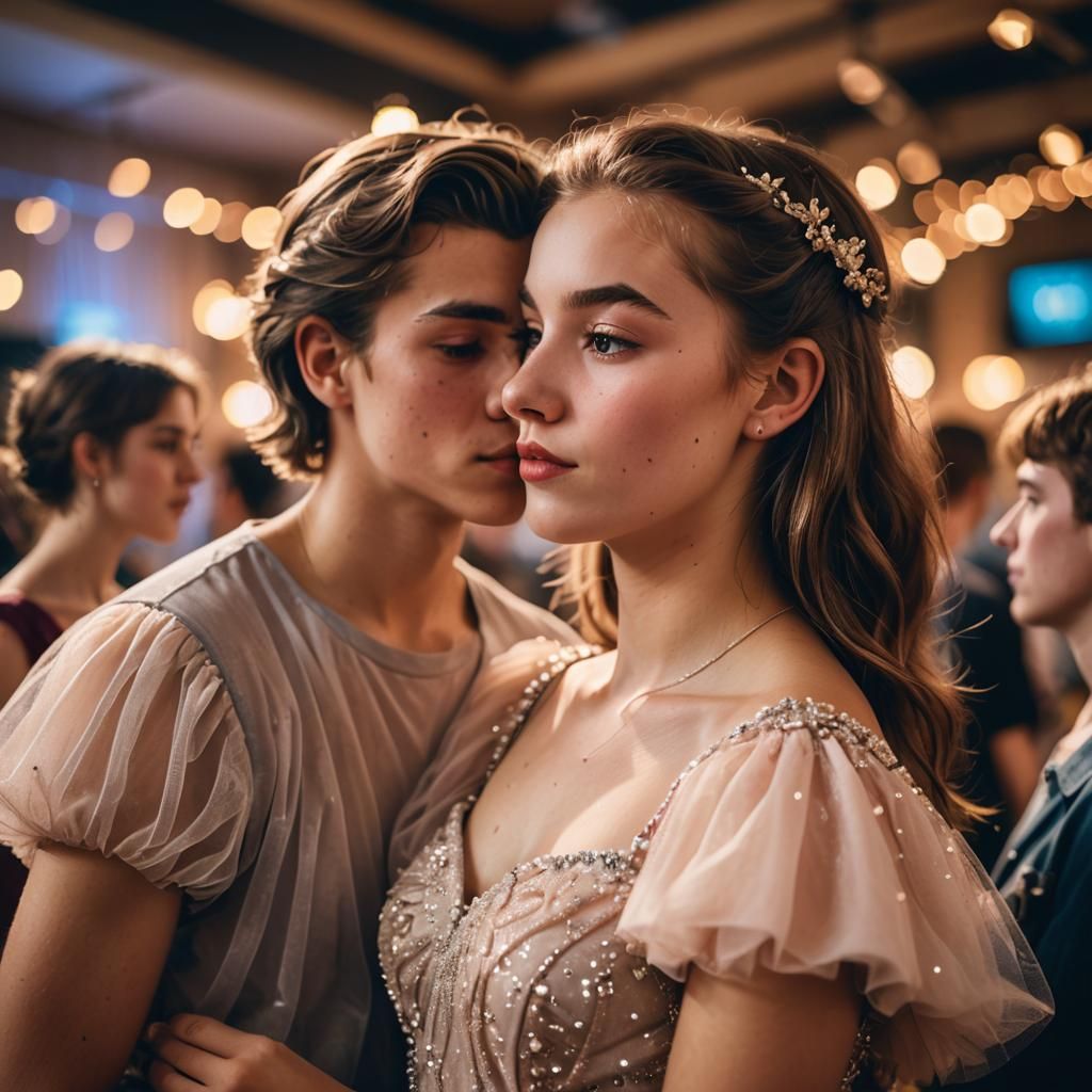 Tomboy in Tulle: A Photorealistic Portrait of Love