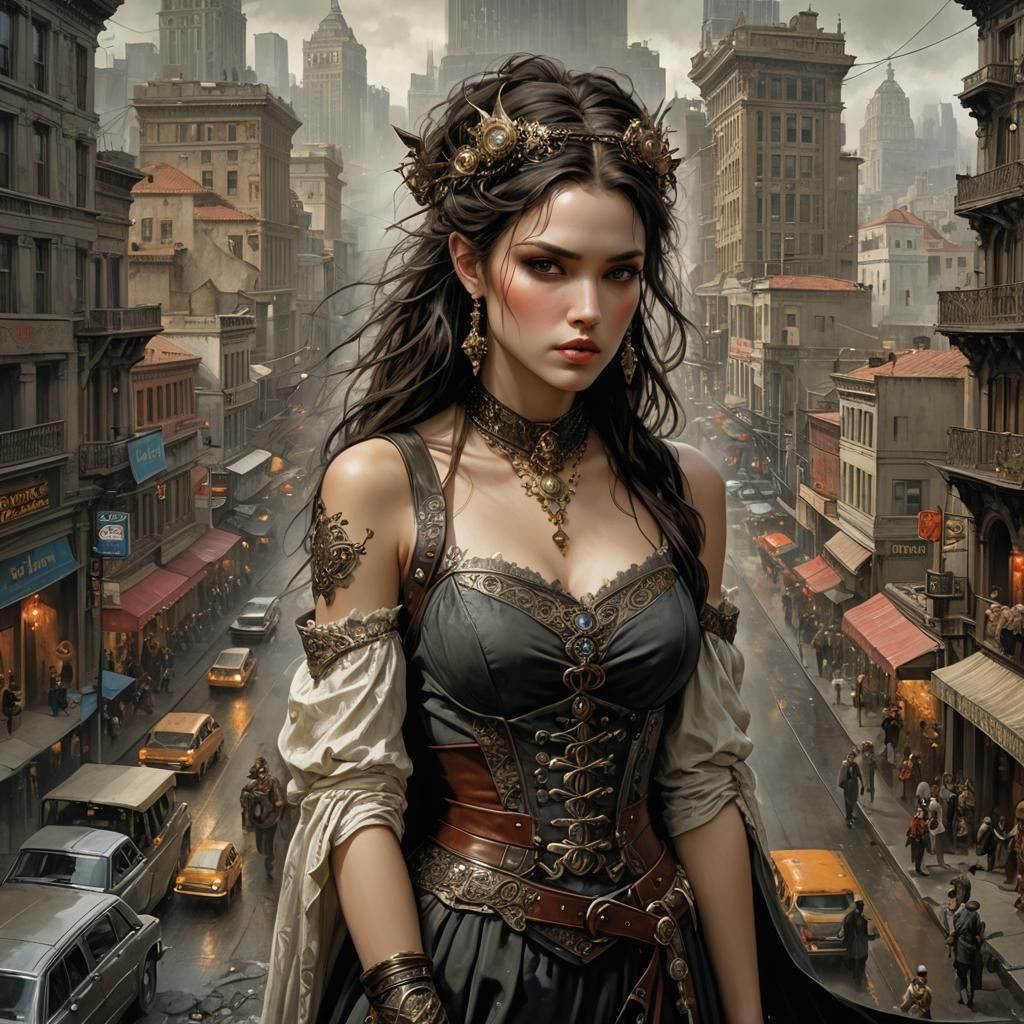 Magical Cityscape: Hyperdetailed Digital Art