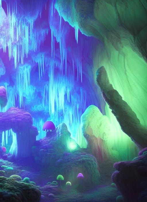 Bioluminecsent cave
