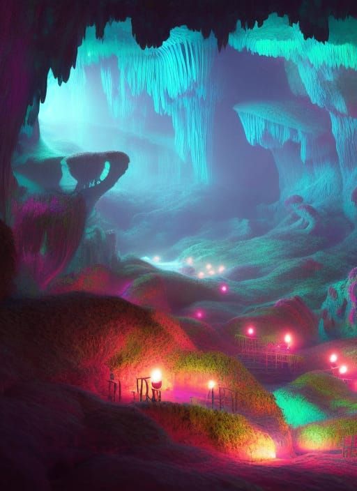 Bioluminecsent cave